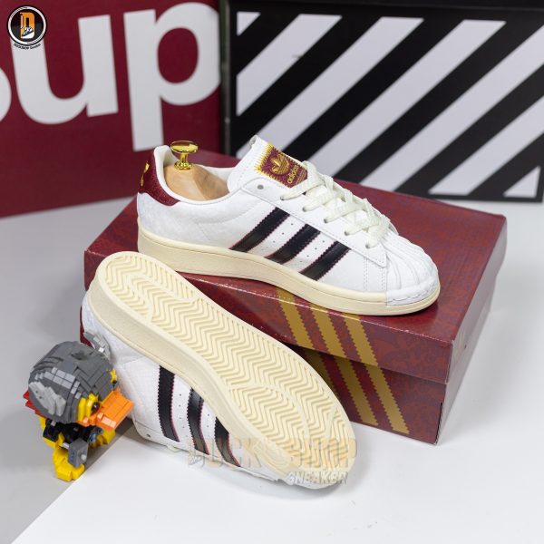 Giày Adidas x YU NAGABA Superstar Off-White Burgundy - Hình ảnh 10