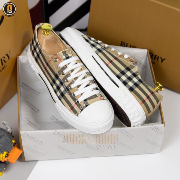 Giày Burberry Vintage Check Cotton Archive Beige - Hình ảnh 3