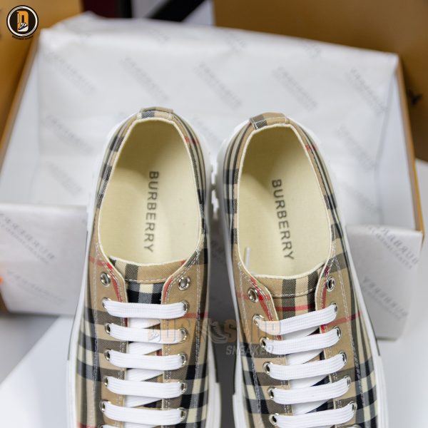 Giày Burberry Vintage Check Cotton Archive Beige - Hình ảnh 8