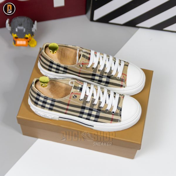 Giày Burberry Vintage Check Cotton Archive Beige - Hình ảnh 2