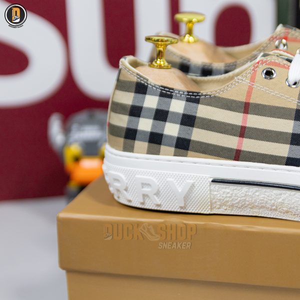 Giày Burberry Vintage Check Cotton Archive Beige - Hình ảnh 10
