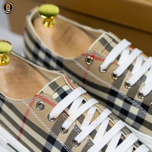 Giày Burberry Vintage Check Cotton Archive Beige - Hình ảnh 6