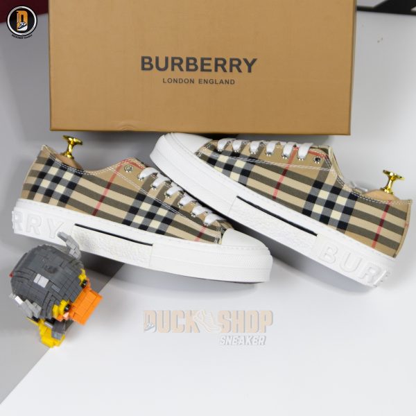 Giày Burberry Vintage Check Cotton Archive Beige - Hình ảnh 13