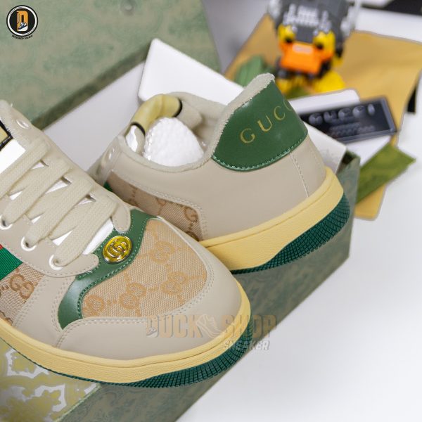 Giày Gucci Screener Distressed Green Orange - Hình ảnh 5