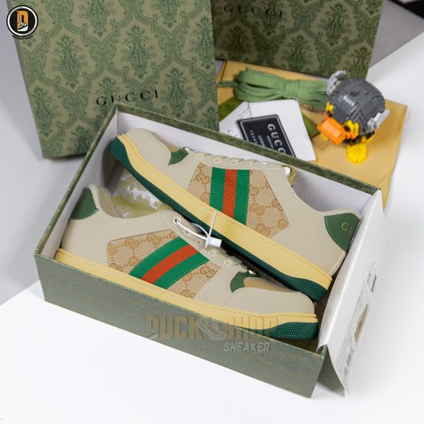 Giày Gucci Screener Distressed Green Orange - Hình ảnh 8
