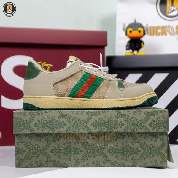 Giày Gucci Screener Distressed Green Orange - Hình ảnh 2