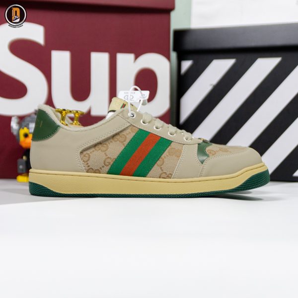Giày Gucci Screener Distressed Green Orange