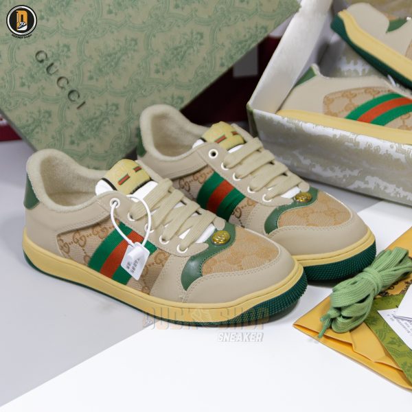 Giày Gucci Screener Distressed Green Orange - Hình ảnh 13