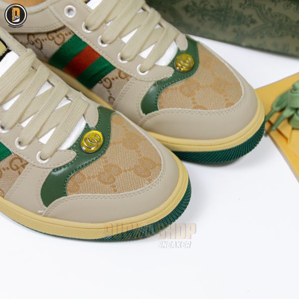 Giày Gucci Screener Distressed Green Orange - Hình ảnh 7