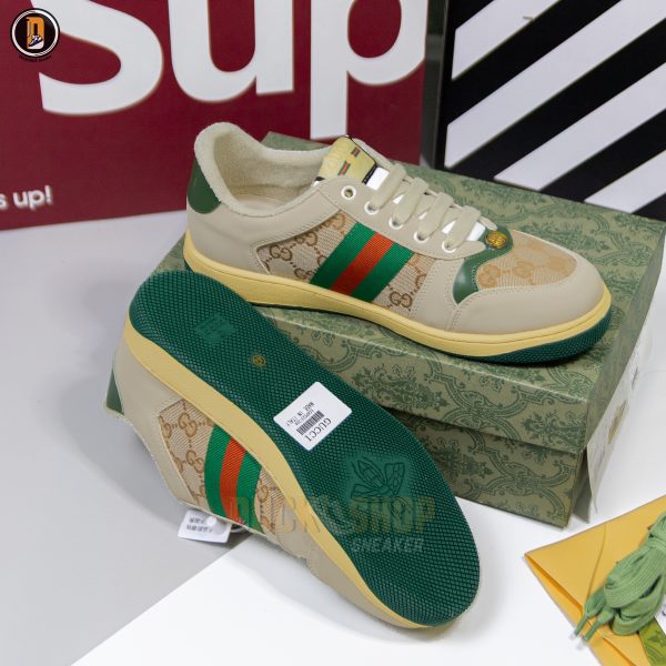Giày Gucci Screener Distressed Green Orange - Hình ảnh 11