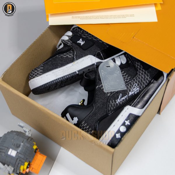 Giày Louis Vuitton LV Trainer #54 Denim Damier Black - Hình ảnh 5