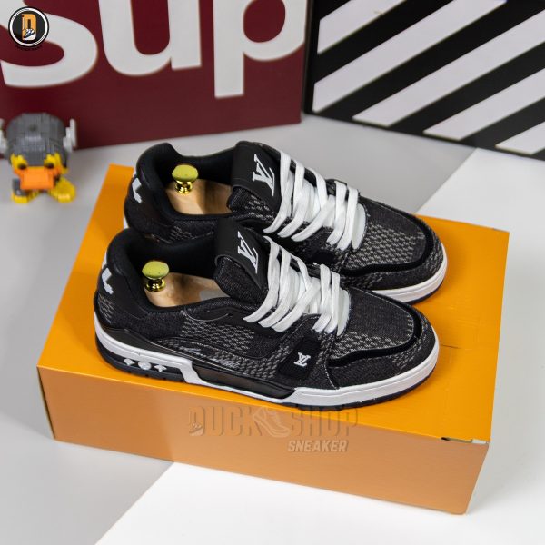 Giày Louis Vuitton LV Trainer #54 Denim Damier Black - Hình ảnh 2