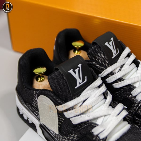 Giày Louis Vuitton LV Trainer #54 Denim Damier Black - Hình ảnh 8
