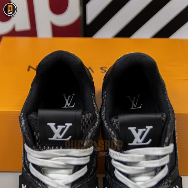 Giày Louis Vuitton LV Trainer #54 Denim Damier Black - Hình ảnh 9