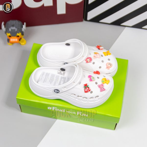 Dép Sục Crocs Bella White - Hình ảnh 2