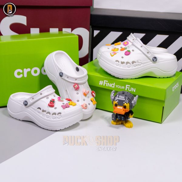 Dép Sục Crocs Bella White - Hình ảnh 4