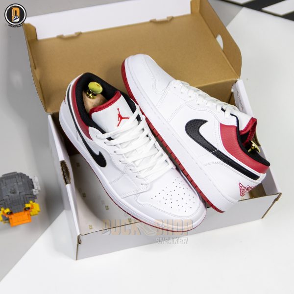 Giày Nike Air Jordan 1 Low White Gym Red - Hình ảnh 3