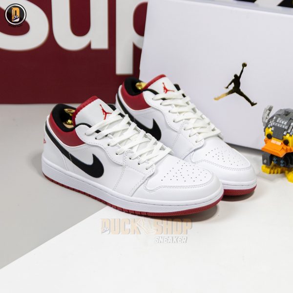 Giày Nike Air Jordan 1 Low White Gym Red - Hình ảnh 10
