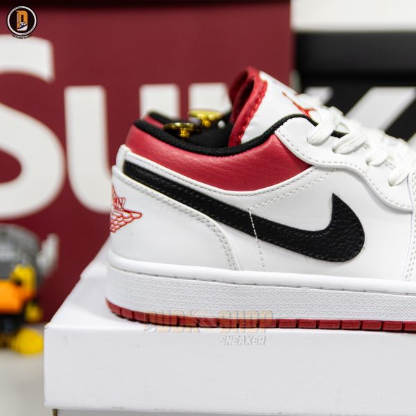 Giày Nike Air Jordan 1 Low White Gym Red - Hình ảnh 6
