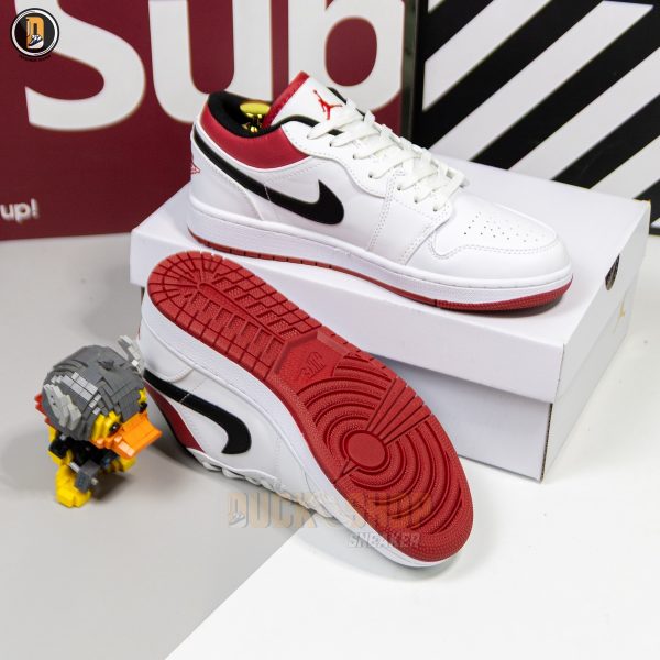 Giày Nike Air Jordan 1 Low White Gym Red - Hình ảnh 8