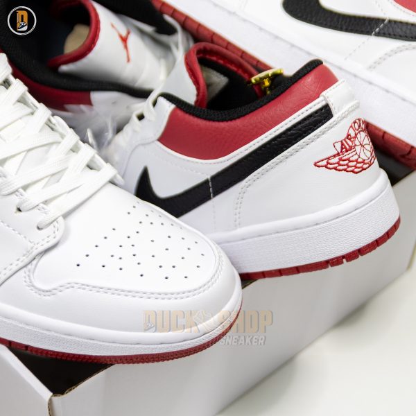 Giày Nike Air Jordan 1 Low White Gym Red - Hình ảnh 4