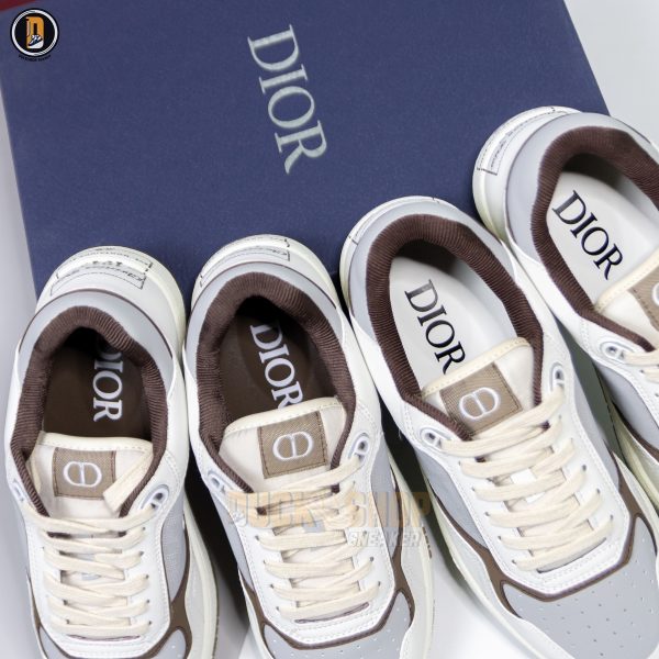 Giày Dior B27 Low Cream Greige with Christian Dior 1947 Signature - Ảnh 5