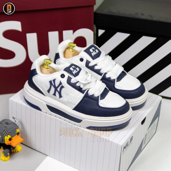 Giày MLB Korea Chunky Liner Classic Mono New York Yankees Navy - Ảnh 2