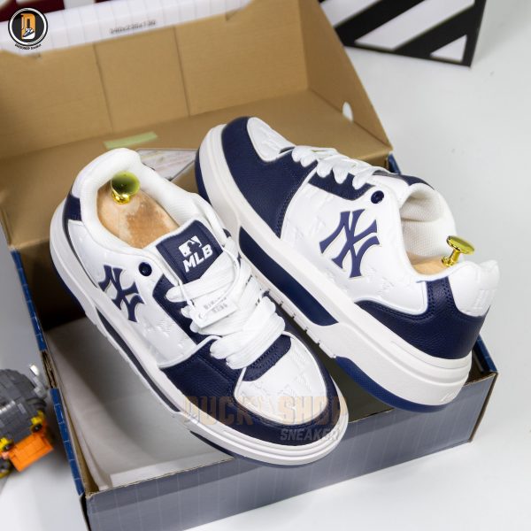 Giày MLB Korea Chunky Liner Classic Mono New York Yankees Navy - Ảnh 3