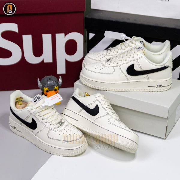 Giày Nike Air Force 1 Low 07 LX Outline Black Swoosh - Ảnh 11