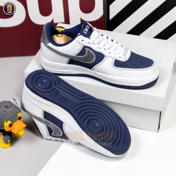 Giày Nike Air Force 1 Low x Dior Xanh Navy - Ảnh 10