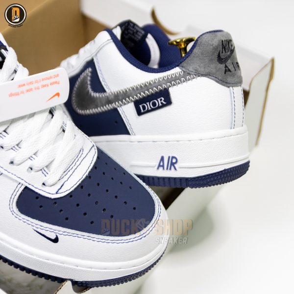 Giày Nike Air Force 1 Low x Dior Xanh Navy - Ảnh 4