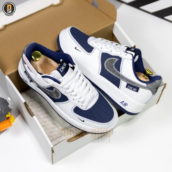Giày Nike Air Force 1 Low x Dior Xanh Navy - Ảnh 3