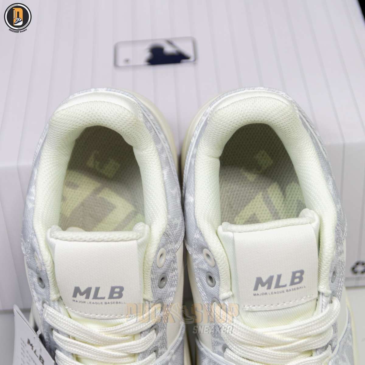 Giày MLB Chunky Liner Denim Mono SL New York Yankees Grey - Ảnh 10