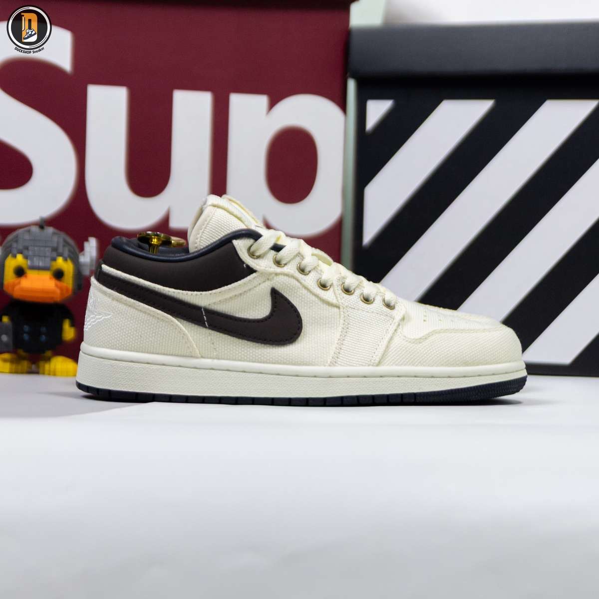 Giày Nike Air Jordan 1 Low Premium Pale Ivory Baroque Brown