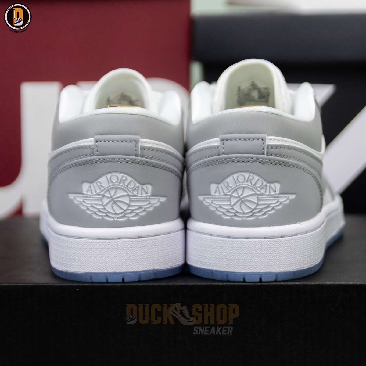 Giày Nike Air Jordan 1 Low Wolf Grey Like Auth - Ảnh 10
