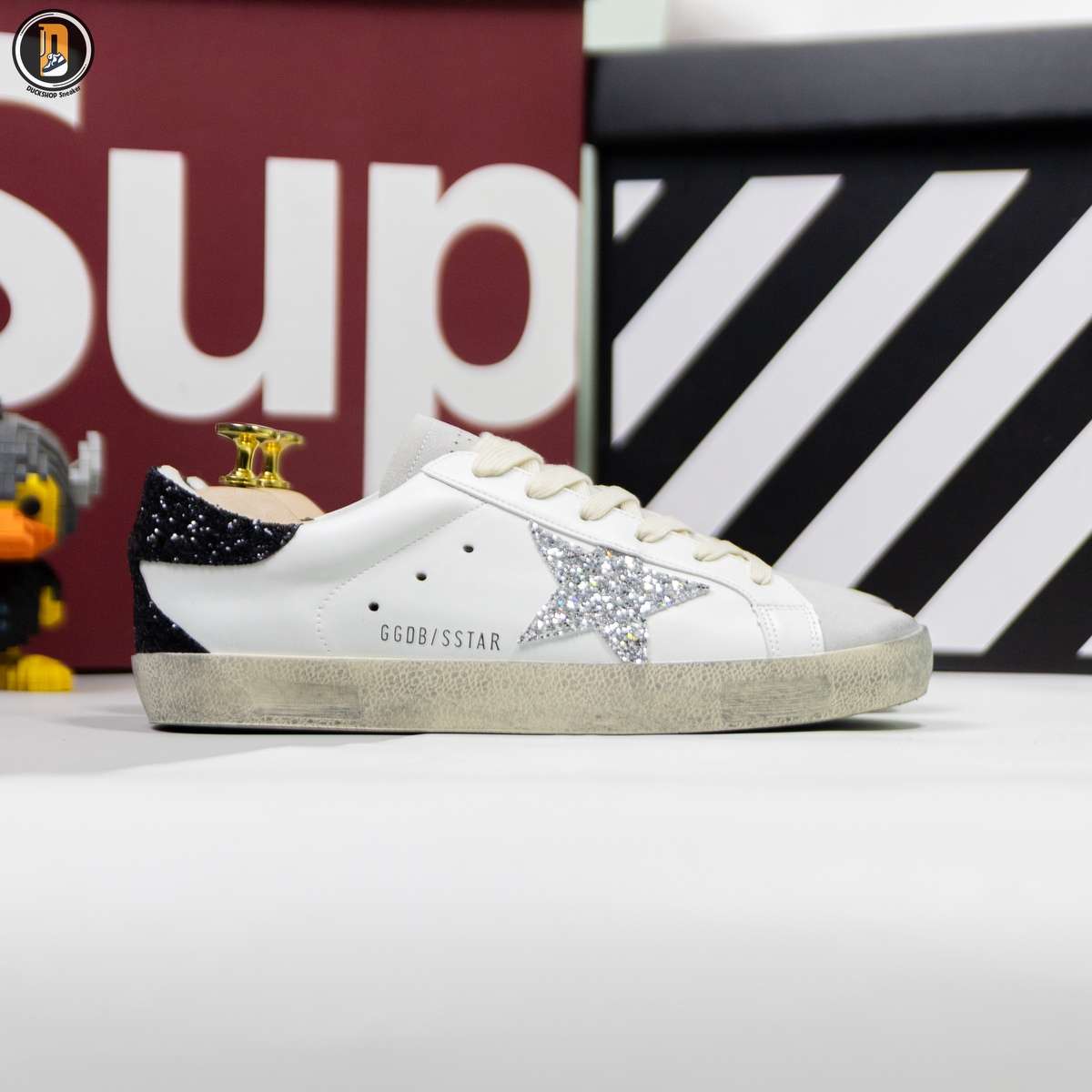 Giày Golden Goose Super Star Glittery and Star