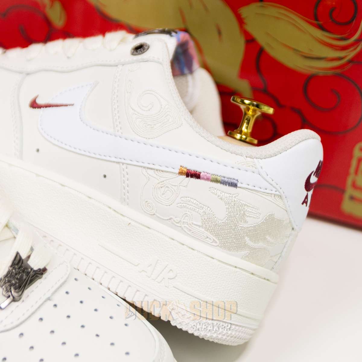 Giày Nike Air Force 1 Low SE LNY Phantom Sail White "Year of the Horse" - Ảnh 9