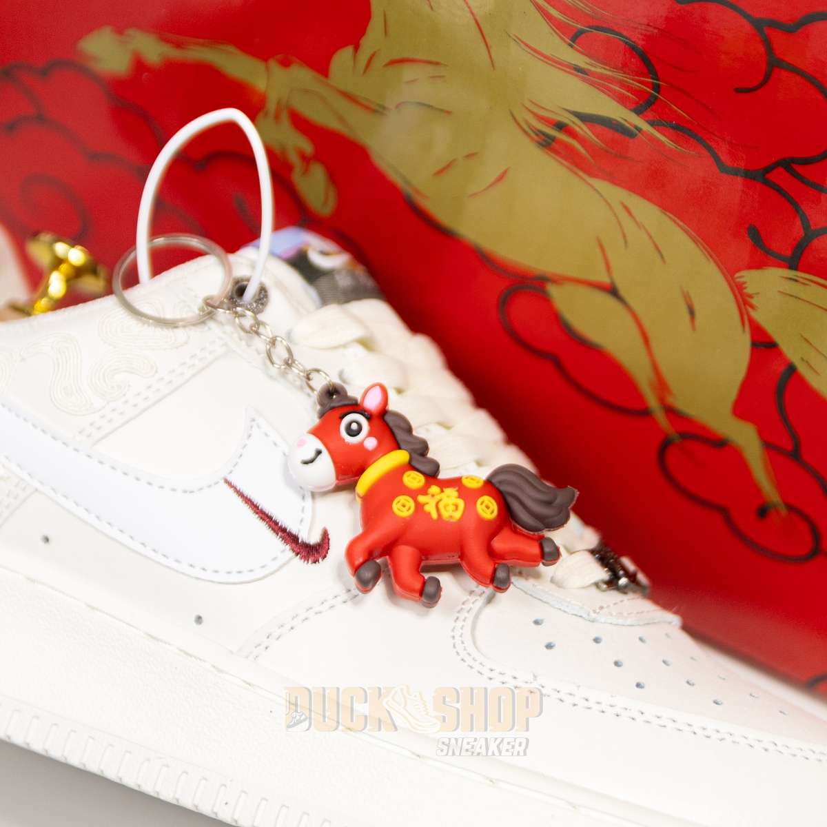 Giày Nike Air Force 1 Low SE LNY Phantom Sail White "Year of the Horse" - Ảnh 6