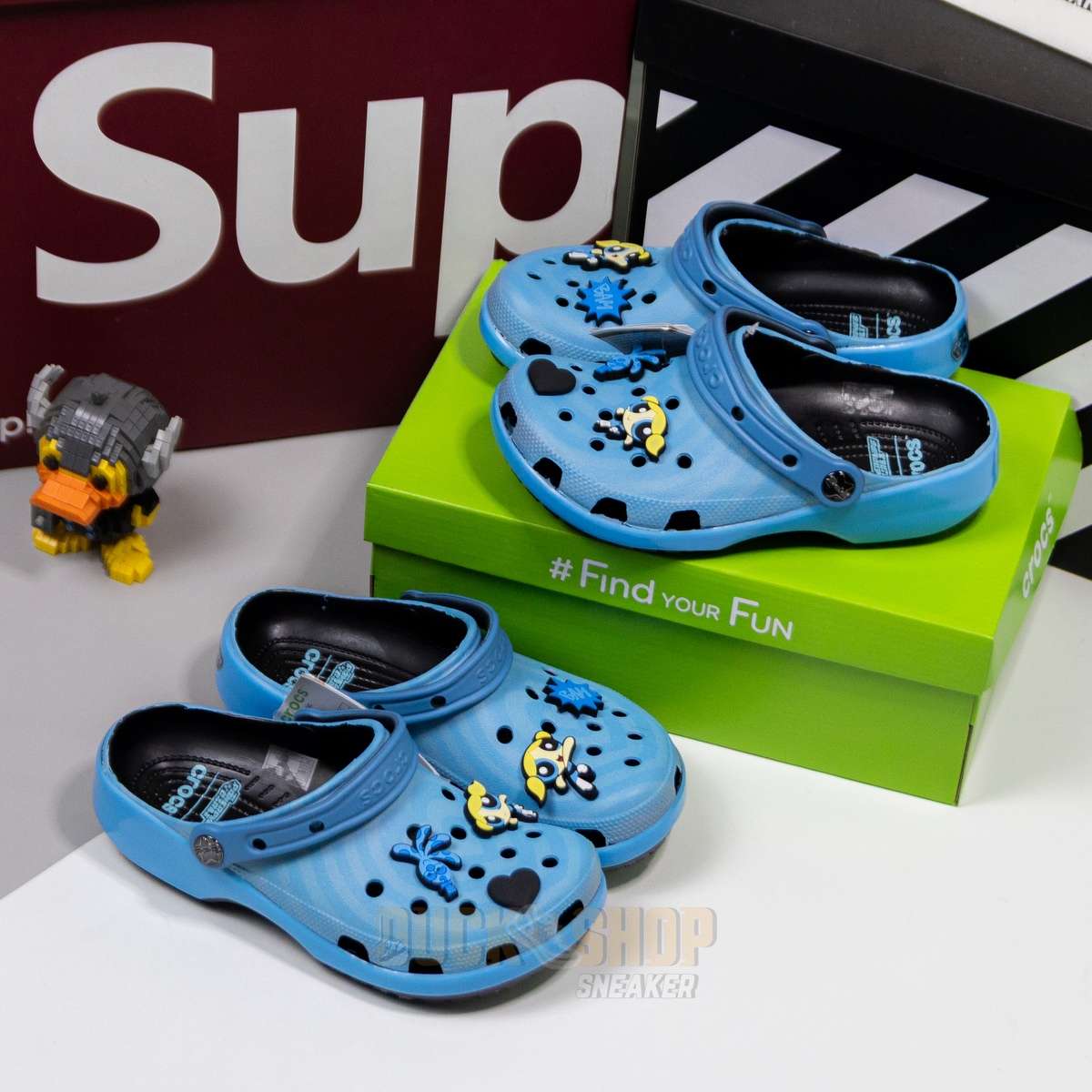 Dép Sục Crocs Wmns Classic Clog x The Powerpuff Girls Xanh - Ảnh 4