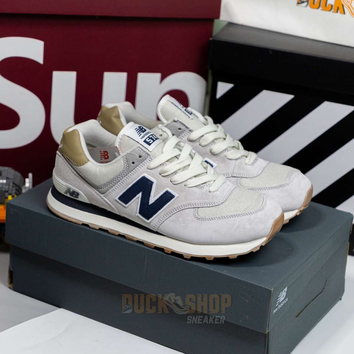Alternative view of Giày New Balance 574 Light Cliff Grey Indigo