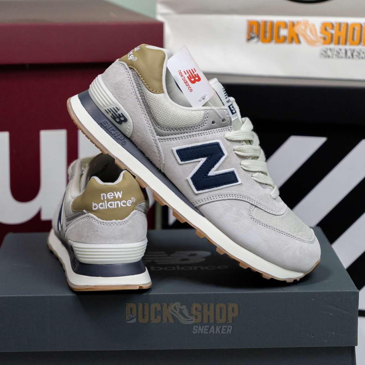 Giày New Balance 574 Light Cliff Grey Indigo - Ảnh 6