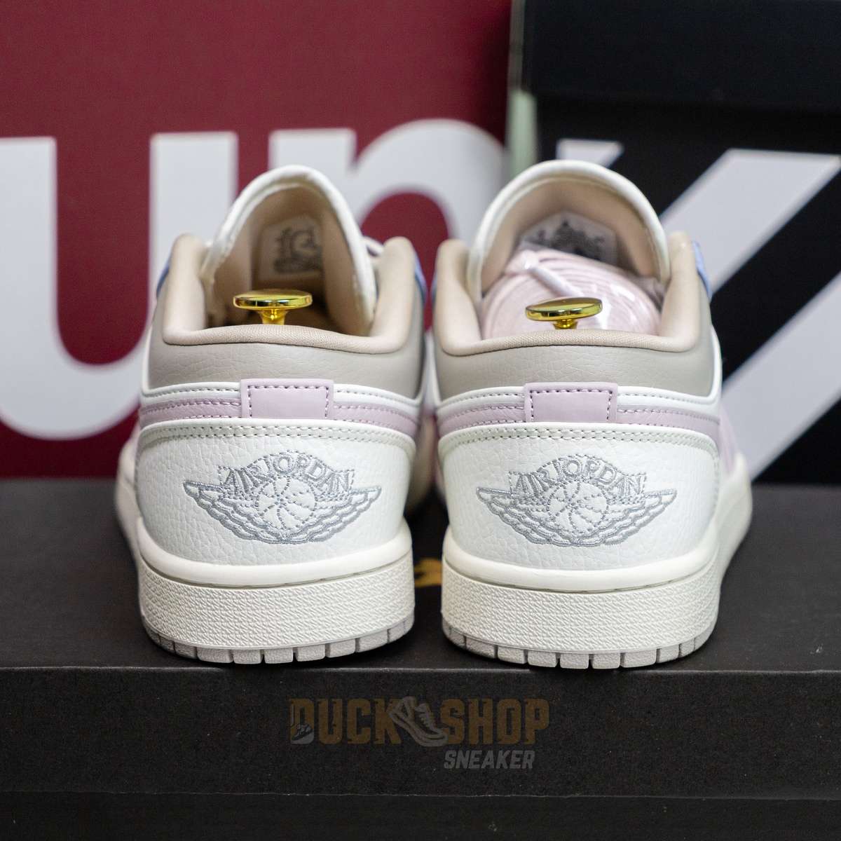 Giày Nike Air Jordan 1 Low SAIL-SILT RED-SAIL-HYDROGEN BLUE-SILT RED-CREAM II - Ảnh 14