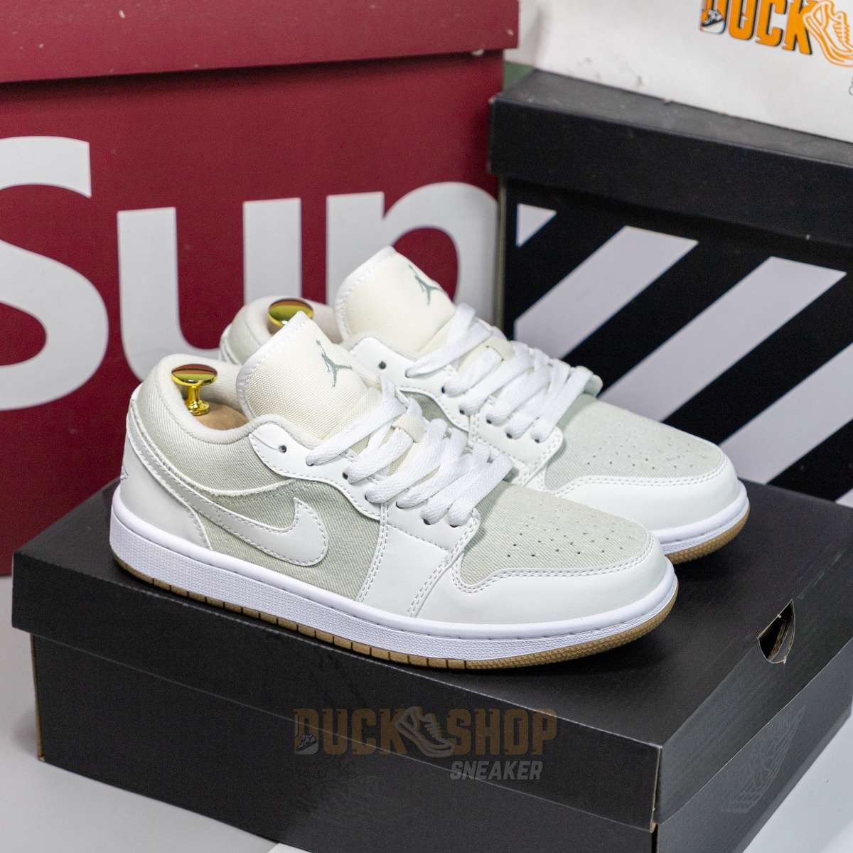 Alternative view of Giày Nike Air Jordan 1 Low Olive Denim